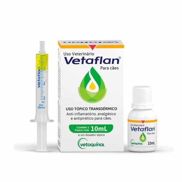 Anti-inflamatório, analgésico e antipirético Vetaflan para Cães Vetoquinol - 10ml