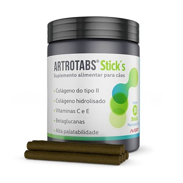 Suplemento Alimentar Avert Artrotabs Stick's para Cães - 30 Sticks