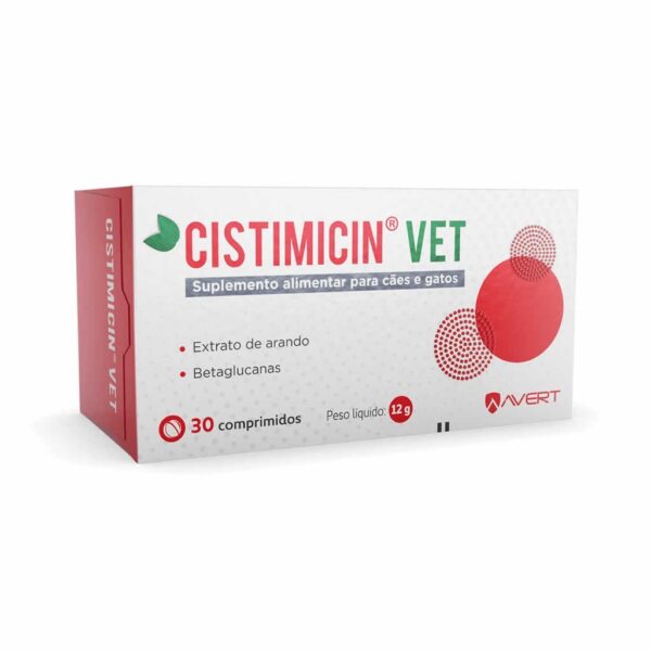 Suplemento Alimentar Avert Cistimicin Vet para Cães e Gatos - 30 Comprimidos