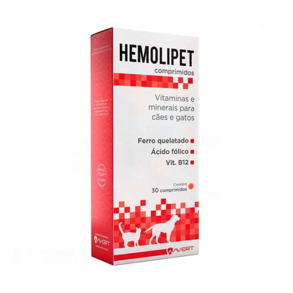 Suplemento Vitamínico Hemolipet Avert - 30 Comprimidos