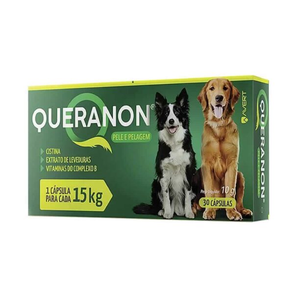 Suplemento Alimentar Queranon Avert para Cães - 15Kg - 30 Cápsulas