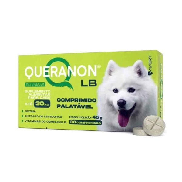 Suplemento Alimentar Queranon LB Avert para Cães até 30Kg - 30 Comprimidos