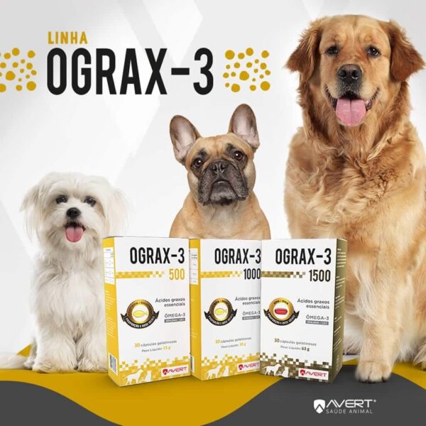 Suplemento Ograx-3 500 para Cães e Gatos Avert - 30 Cápsulas - Image 2