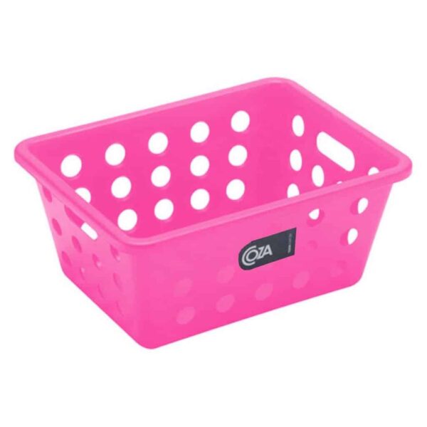 Cesta Organizadora Coza Empilhável 18X14X8 - Pink Fluorescente