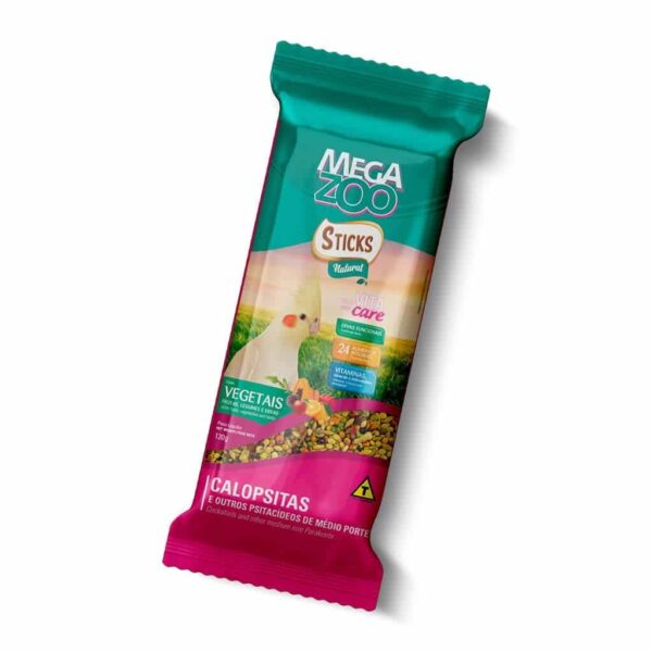 Sticks Vegetais para Calopsitas MegaZoo - 120g