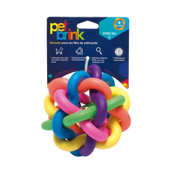 Brinquedo Atomic Ball Pequeno Pet Brink para Cães