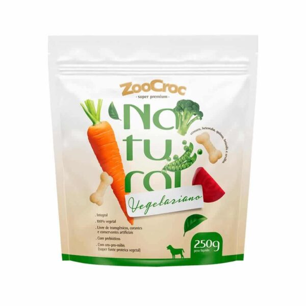 Biscoito Petisco ZooCroc Natural Veggie Vegetariano ZooPrime 250g