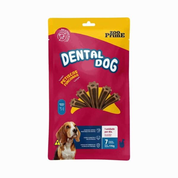 Petisco Funcional Dental Dog Medium Zoo Prime - 170g