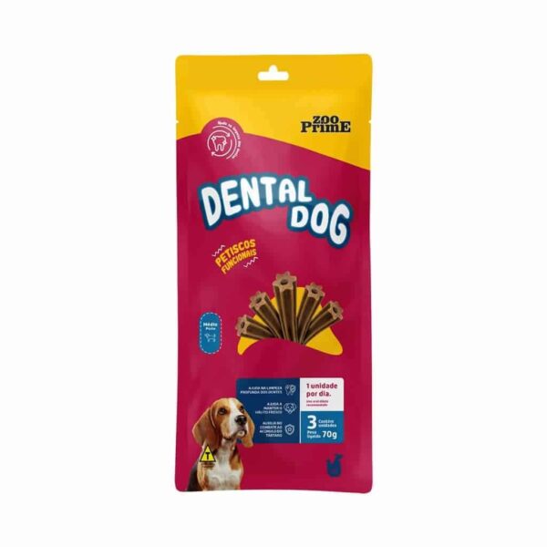 Petisco Funcional Dental Dog Medium Zoo Prime - 70g