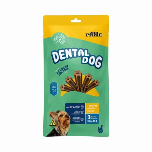 Petisco Funcional Dental Dog Mini Zoo Prime - 45g