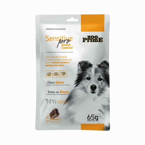 Petisco Funcional Sensitive Pro Snack Control Zoo Prime 65g