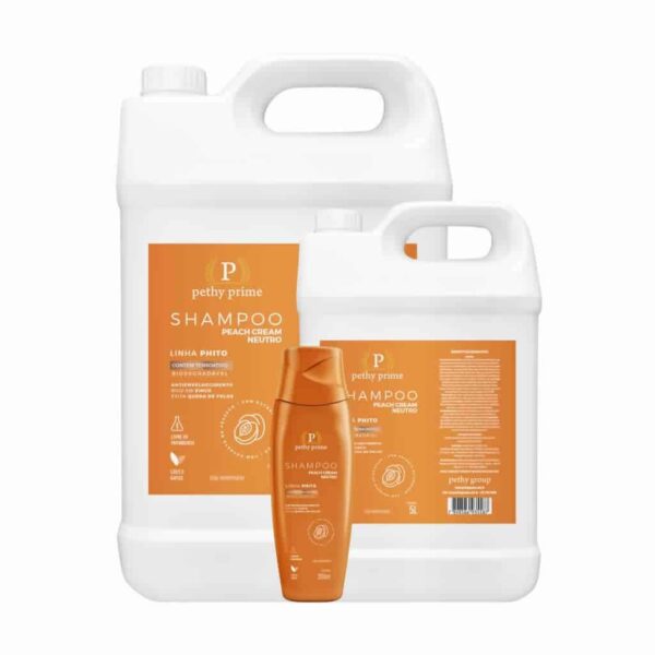 Shampoo Neutro Peach Cream (Pêssego) Pethy Prime 300ml - Image 2