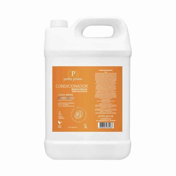 Condicionador Sem Enxague Peach Cream Pethy Prime 5L