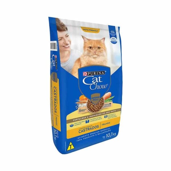 Ração Cat Chow Gatos Castrados Frango Nestlé Purina 10,1kg - Image 2