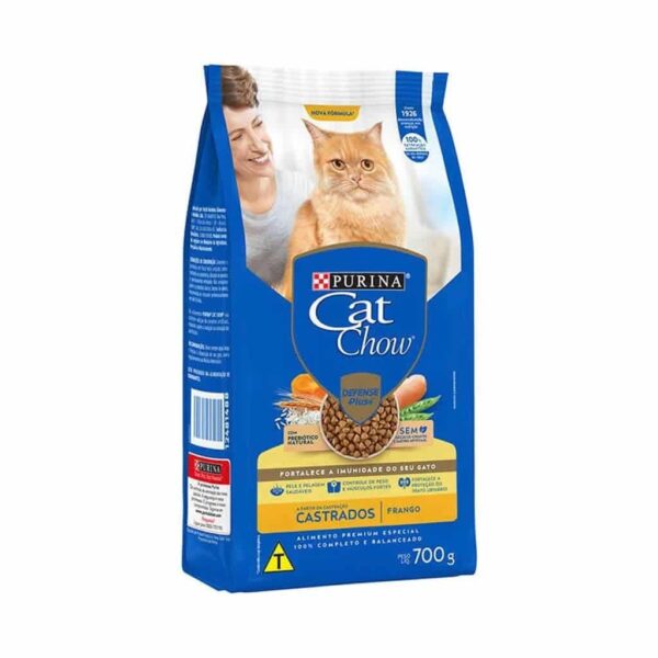 Ração Cat Chow Gatos Castrados Frango Nestlé Purina 700g - Image 2