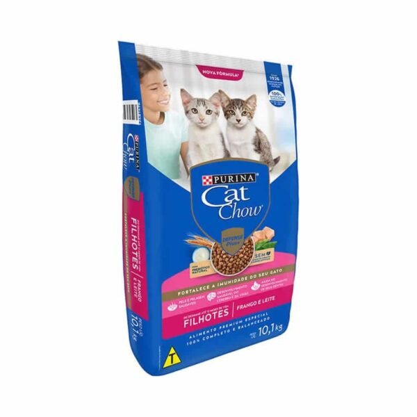 Ração Cat Chow Gatos Filhotes Frango e Leite Nestlé Purina 10,1kg - Image 2