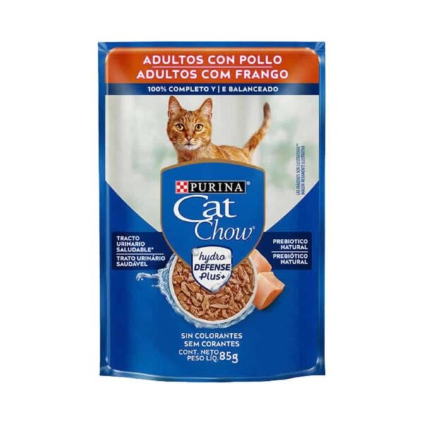 Sachê Cat Chow Gatos Adultos Frango ao Molho Nestlé Purina 85g com 15 unidades - Image 2