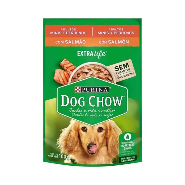 Sachê Dog Chow Cães Adultos Salmão Minis e Pequenos Nestlé Purina 100g - 15un - Image 2