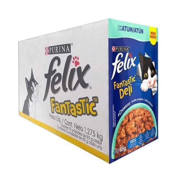 Sachê Felix Fantastic Gatos Adultos Deli Atum Purina 85g - 15un