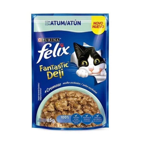 Sachê Felix Fantastic Gatos Adultos Deli Atum Purina 85g - 15un - Image 2