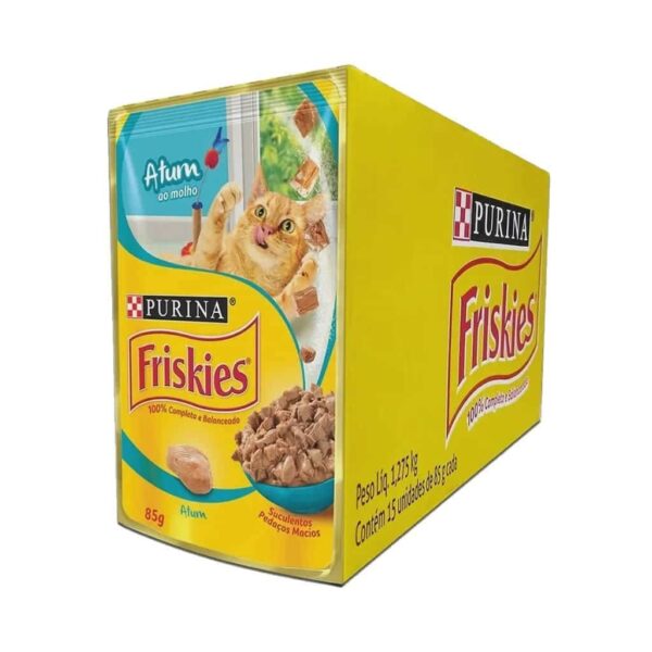 Sachê Friskies Gatos Adultos Atum ao Molho Nestlé Purina 85g 15un