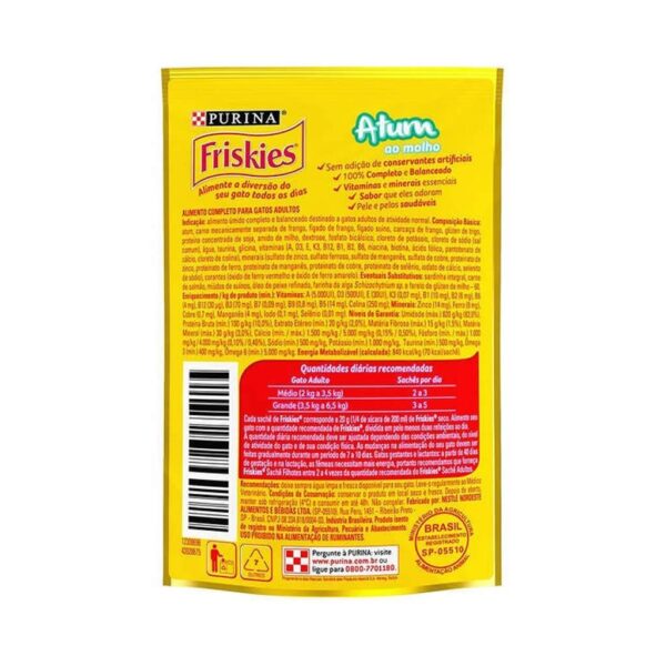 Sachê Friskies Gatos Adultos Atum ao Molho Nestlé Purina 85g 15un - Image 3