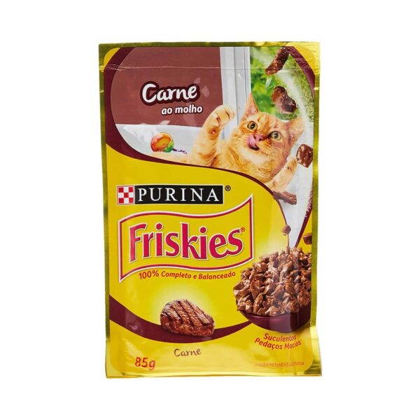 Sachê Friskies Gatos Adultos Carne ao Molho Nestlé Purina 85g - 15un - Image 2