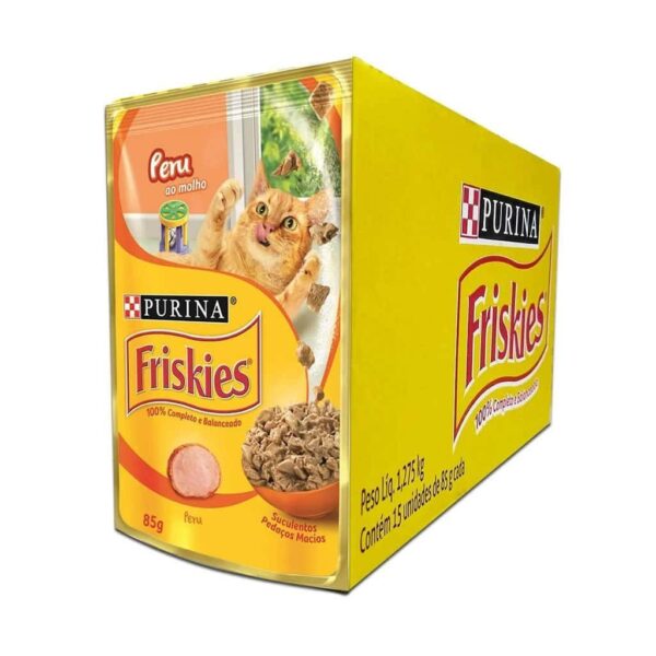 Sachê Friskies Gatos Adultos Peru ao Molho Nestlé Purina 85g - 15un