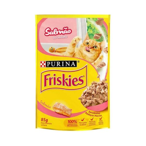 Sachê Friskies Gatos Adultos Salmão ao Molho Nestlé Purina 85g - 15un - Image 2