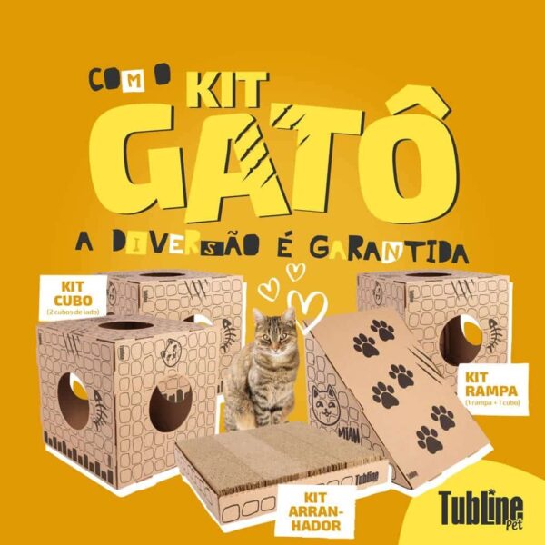 Brinquedo para Gatos Kit Gatô Cubo TubLine - Image 5