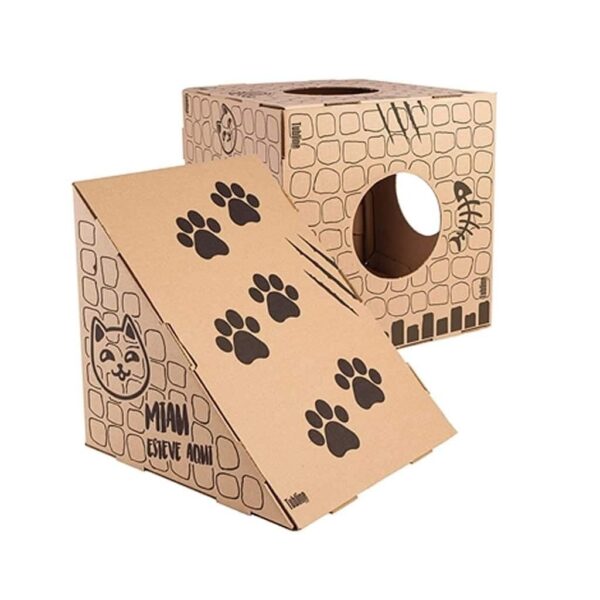 Brinquedo para Gatos Kit Gatô Rampa e Cubo Tubline