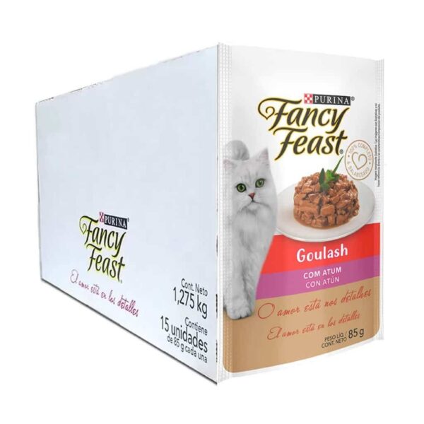 Sachê Fancy Feast Gatos Adultos Goulash Atum Nestlé Purina 80g - 15un