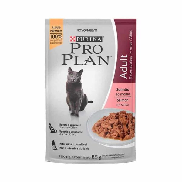 Sachê Pro Plan Cat Adult Salmão Purina 85g - 15un