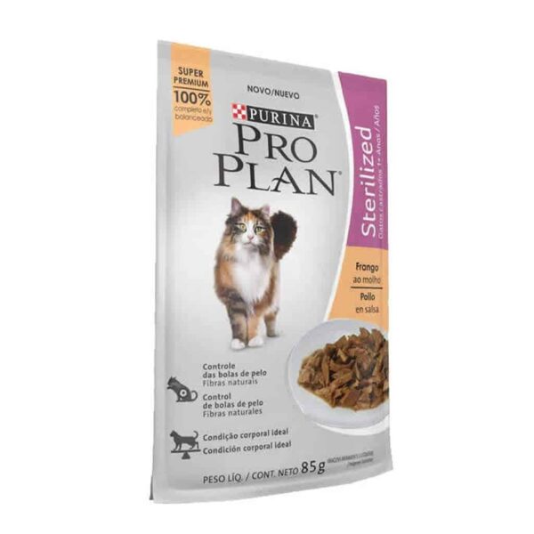 Sachê Pro Plan Cat Sterilized Frango Purina 85g - 15un - Image 2