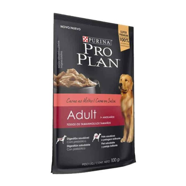 Sachê Pro Plan Dog Adult Carne Purina 100g - 15un - Image 2