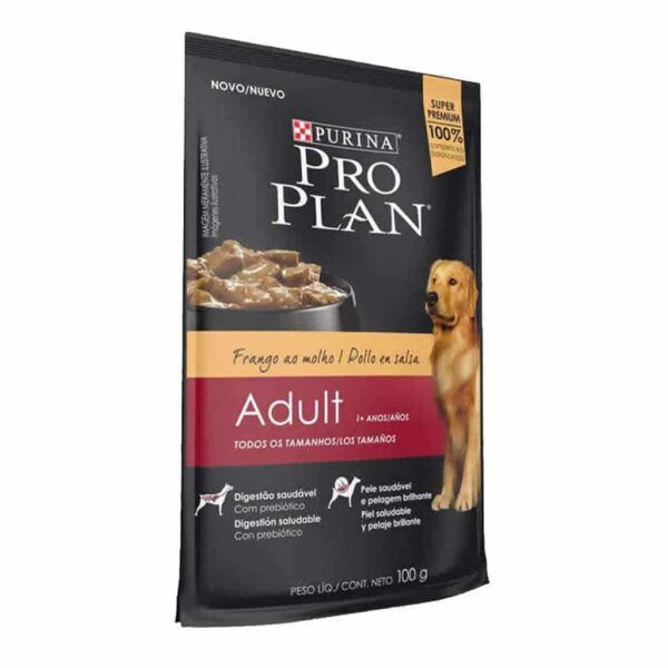 Sachê Pro Plan Dog Adult Frango Purina 100g - 15un - Image 2