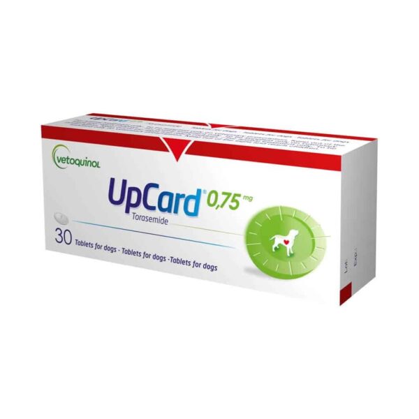 Diurético UpCard 0,75mg para Cães Vetoquinol - 30 Comprimidos