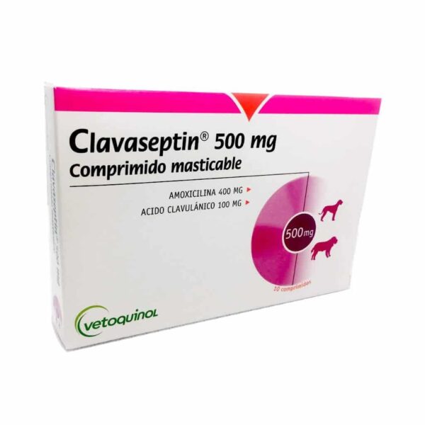 Antibiótico Clavaseptin P 500mg para Cães Vetoquinol - 10 comprimidos