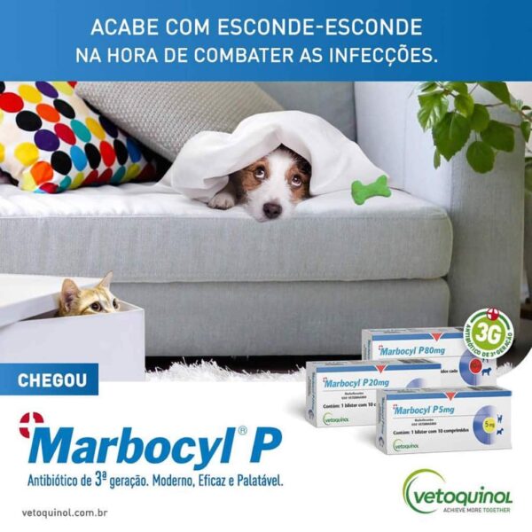 Antibiótico Marbocyl P 5mg para Cães e Gatos Vetoquinol - 10 Comprimidos - Image 2