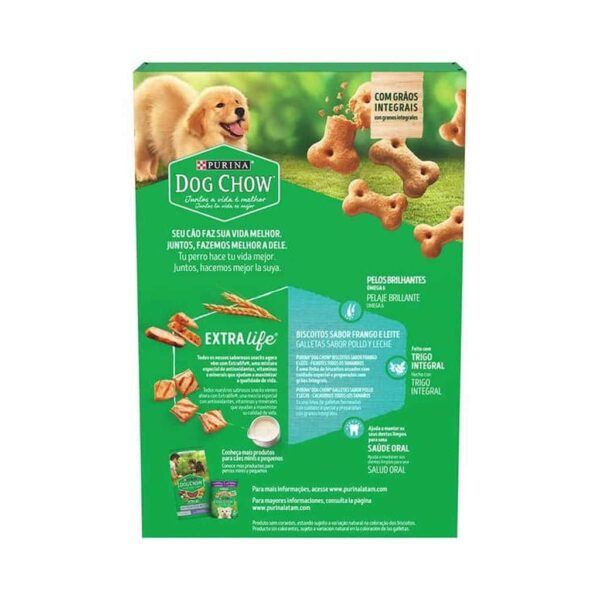 Petisco Dog Chow Biscoito Filhotes Frango ao Leite Purina 300g (Validade 01/07/2024) - Image 2