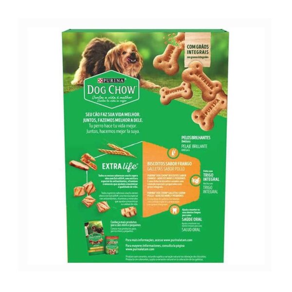 Petisco Dog Chow Biscoito Frango Minis e Pequenos Purina 500g (Validade 01/07/2024) - Image 2