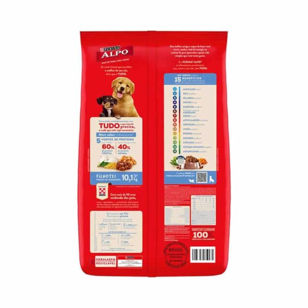 Ração Alpo Filhotes Carne Frango Cereais Vegetais e Leite Nestlé Purina 10,1kg - Image 4