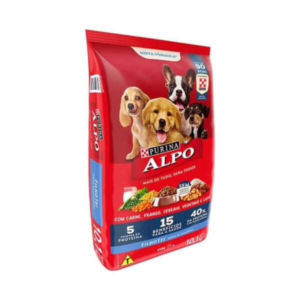 Ração Alpo Filhotes Carne Frango Cereais Vegetais e Leite Nestlé Purina 10,1kg - Image 3