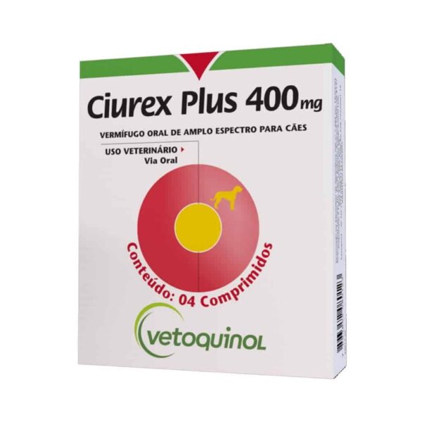 Ciurex Plus 400mg Vetoquinol - 4 Comprimidos