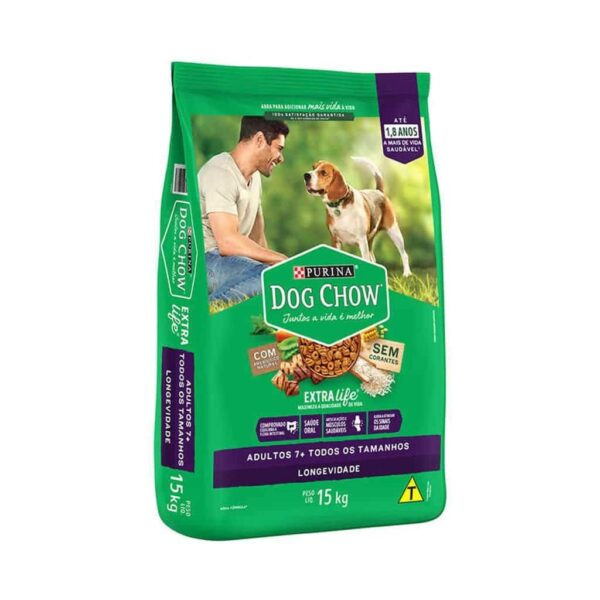 Ração Dog Chow Cães Adultos 7+ Frango Todos os Tamanhos Nestlé Purina 15kg - Image 2