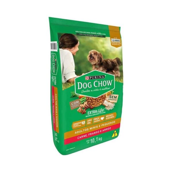 Ração Dog Chow Cães Adultos Carne e Frango Raças Minis e Pequenos Nestlé Purina 10,1kg - Image 2