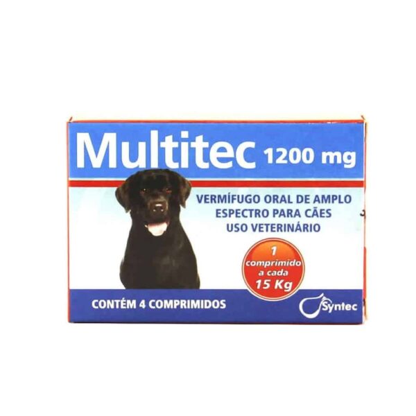 Vermífugo Multitec 1200mg Syntec - Comprimidos