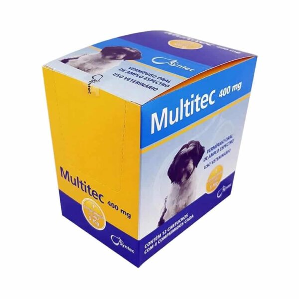 Vermífugo Multitec 400mg Syntec - Display 12 unidades