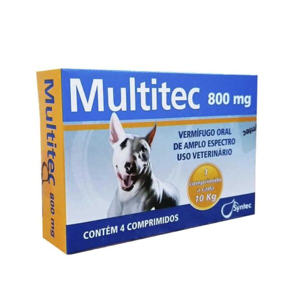 Vermífugo Multitec 800mg Syntec - Comprimidos