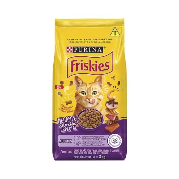 Ração Friskies Gatos Adultos Megamix Nestlé Purina 3kg